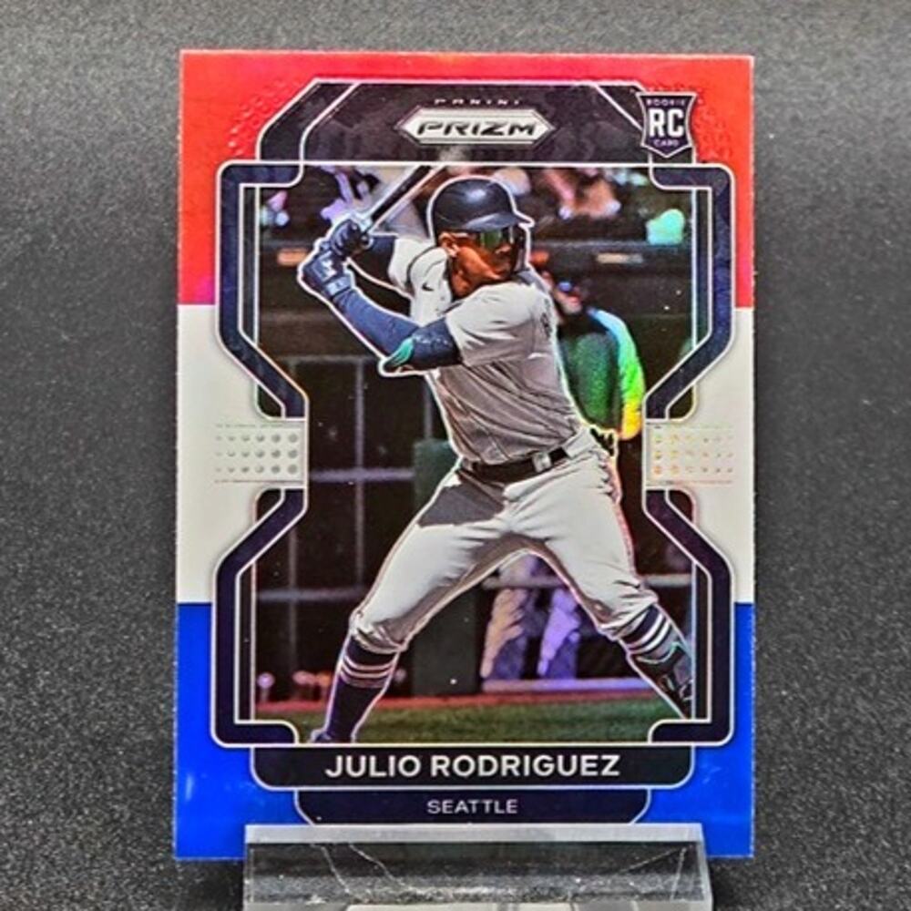 Julio Rodriguez Red White and Blue Prizm RC Seattle Mariners Star Rookie